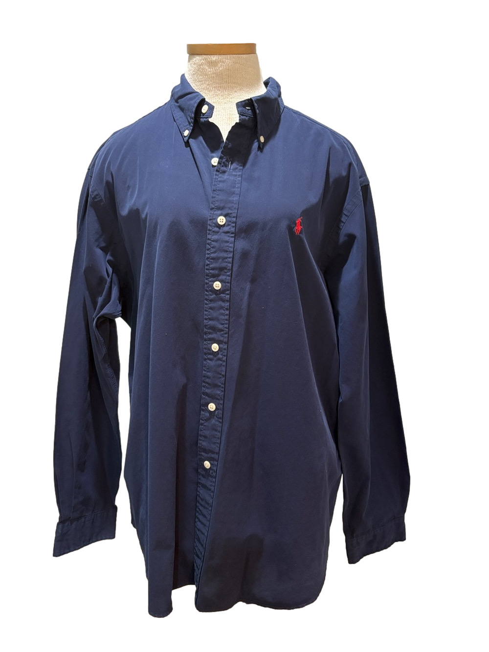 Ralph Lauren sz XL navy blue classic fit button down shirt